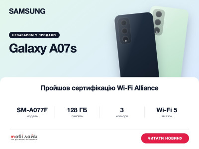 Samsung Galaxy A07s: модель SM-A077F пройшла сертифікацію