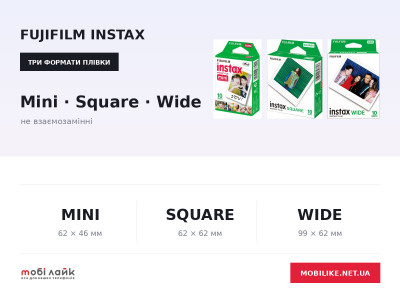 Яка плівка підходить до вашого Instax: повний розбір форматів