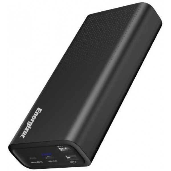 Зовнішній акумулятор Power Bank Energizer UE20012-20000 mAh Li-pol+TYPE-C Black