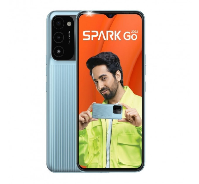 Tecno Spark Go 2022 (KG5m) 2/32Gb NFC Ice Silver (4895180776984)