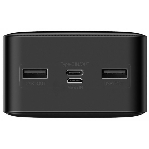 Зовнішній акумулятор Power Bank Baseus 30000mAh 15W Bipow Digital Display Black (PPDML-K01)