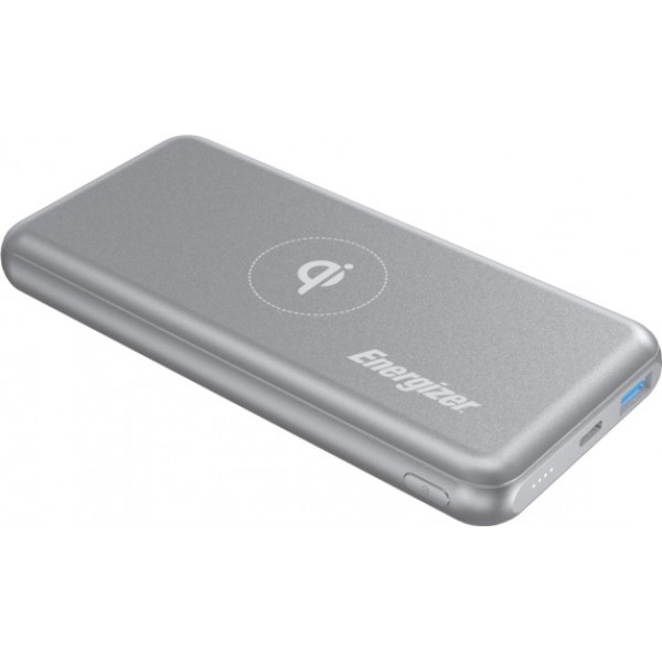 Внешний аккумулятор Power Bank Energizer QE10007PQ-10000mAh Qi wireless Type-C PD (G)