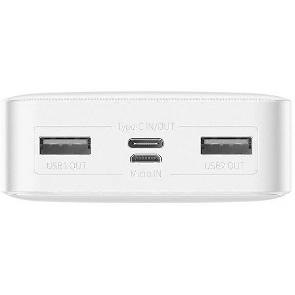Внешний аккумулятор Power Bank Baseus Bipow 20000mAh 15W Display White (PPDML-J02)