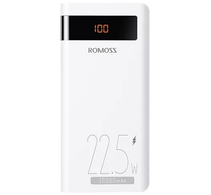 Зовнішній акумулятор Power Bank Romoss 30000mAh 22.5W SENSE8PF (PHP30-852-1735H) White