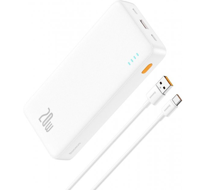 Зовнішній акумулятор Power Bank Baseus Airpow Quick Charge 20000mAh 20W White (PPAP20K)