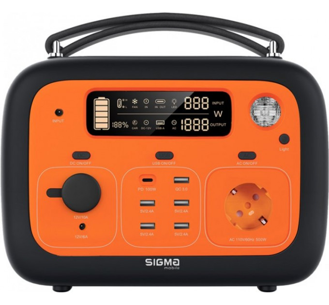 Зарядна станція Sigma mobile X-Power SI140APS Black-Orange (4827798424520)