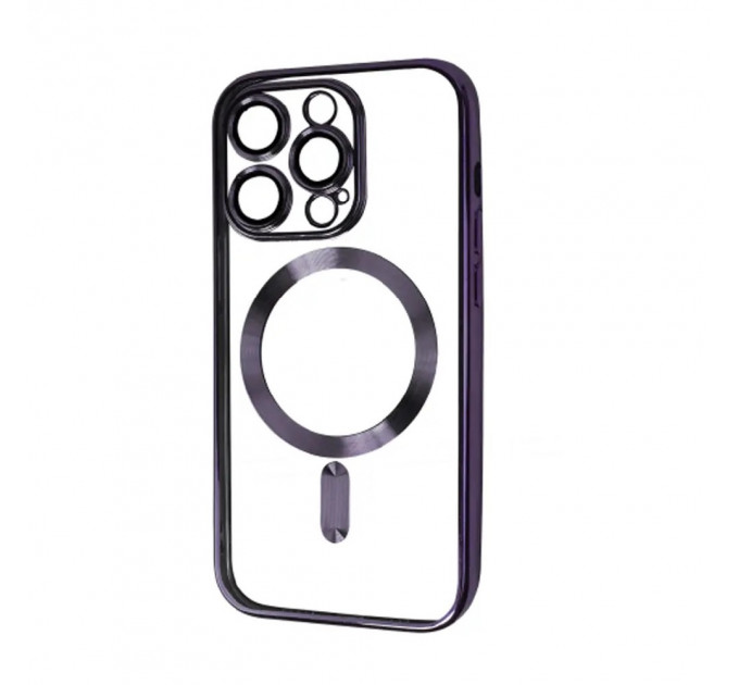 Прозрачный чехол Chrome Case MagSafe для iPhone 14 Deep Purple