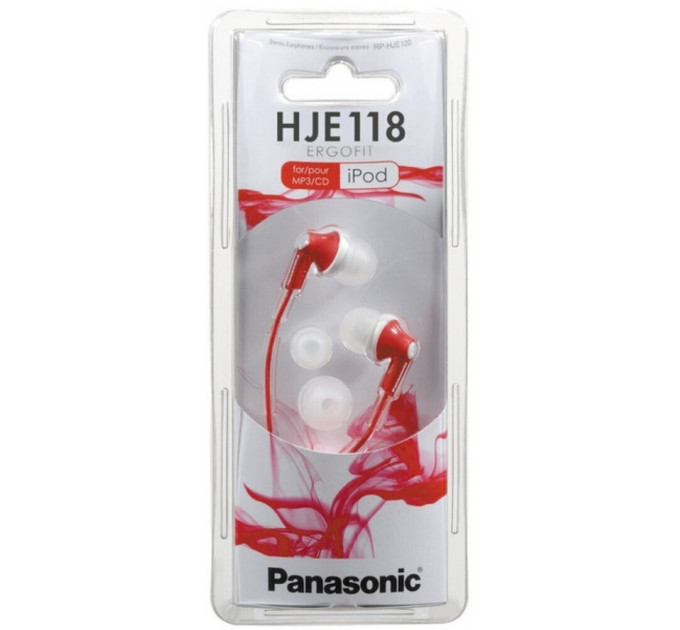 Наушники Panasonic RP-HJE118GU-R Red