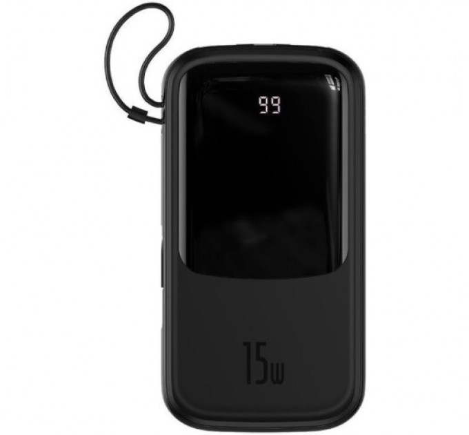 Внешний аккумулятор Power Bank Baseus Bipow Qpow 20000mAh 15W Display Black (+IP Cable) (PPQD-F01)