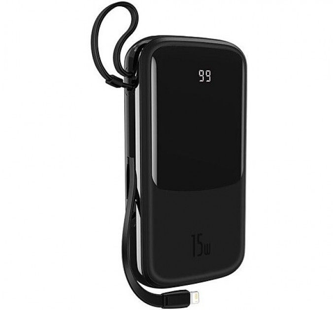 Внешний аккумулятор Power Bank Baseus Bipow Qpow 20000mAh 15W Display Black (+IP Cable) (PPQD-F01)