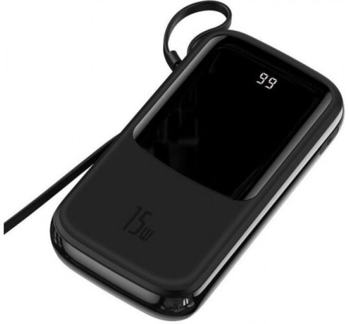 Внешний аккумулятор Power Bank Baseus Bipow Qpow 20000mAh 15W Display Black (+IP Cable) (PPQD-F01)