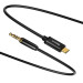 Кабель AUX Baseus Yiven Type-C to 3.5mm mini Jack 1.2m Black