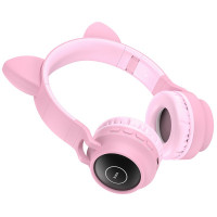 Наушники Hoco W27 Cat Ear Wireless Headphones Pink