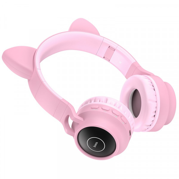 Наушники накладные Hoco W27 Cat Ear Wireless Headphones Pink