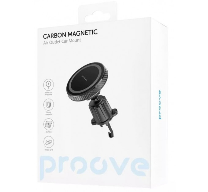 Автотримач Proove Carbon Magnetic Air Outlet Car Mount Black