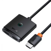 Baseus AirJoy Series 2-in-1 Bidirectional HDMI Switch With Cable 1m Black