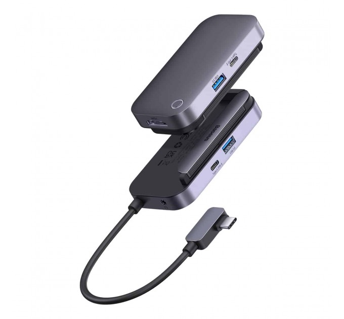 Type-C HUB Baseus PadJoy 4-Port Adapter Dark Gray
