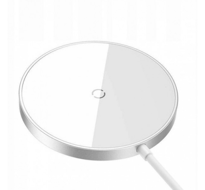 Беспроводное зарядное устройство Baseus Simple Mini 3 Magnetic Wireless Charger 15W Silver