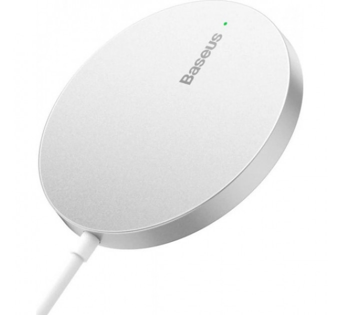 Беспроводное зарядное устройство Baseus Simple Mini 3 Magnetic Wireless Charger 15W Silver