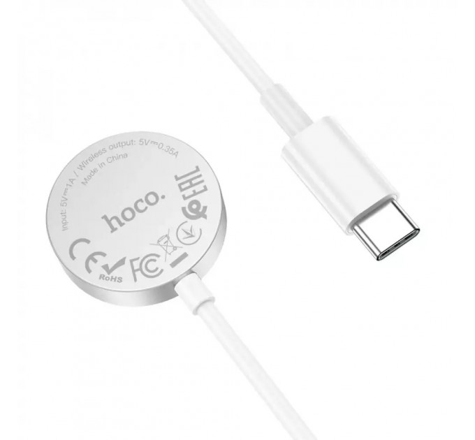 Бездротовий зарядний пристрій Hoco CW39 iWatch Type-C White