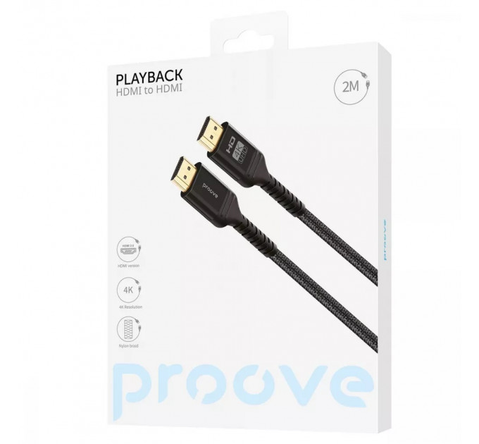 Кабель Proove PlayBack HDMI to HDMI 2м Black