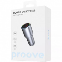 Автомобильное зарядное устройство Proove Double Energy Plus 53W USB+Type-C Metal Gray