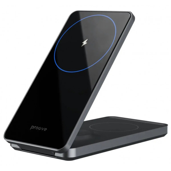 Беспроводное зарядное устройство Proove Metal Edge 3 in 1 Black (WSME15010003)