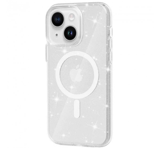 Чехол Galaxy Sparkle MagFit для iPhone 13/14 Clear+Glitter