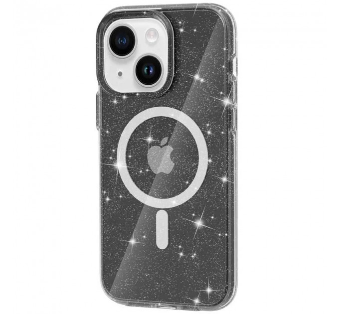 Чохол Galaxy Sparkle MagFit для iPhone 13/14 Black+Glitter