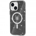 Чехол Galaxy Sparkle MagFit для iPhone 15 Black+Glitter