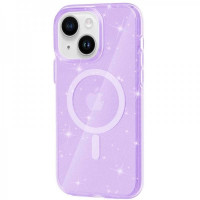 Чохол Galaxy Sparkle MagFit для iPhone 15 Purple+Glitter