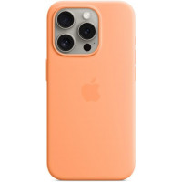 Чохол Silicone Case MagSafe & SplashScreen iPhone 15 Pro Max Orange Sorbet