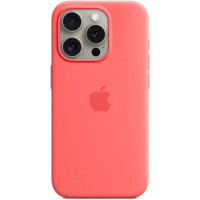 Чохол Silicone Case MagSafe та SplashScreen для iPhone 15 Pro Guava