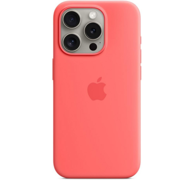 Чехол Silicone Case MagSafe & SplashScreen iPhone 15 Guava