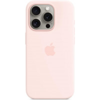 Чохол Silicone Case MagSafe та SplashScreen для iPhone 15 Pro Light Pink