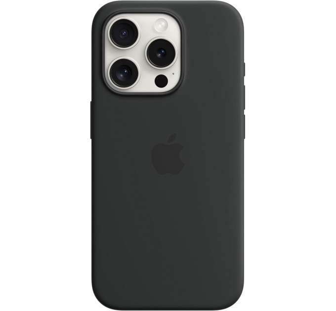 Чехол Silicone Case MagSafe & SplashScreen iPhone 15 Pro Max Black