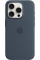 Чохол Silicone Case MagSafe та SplashScreen для iPhone 15 Pro Max Storm Blue