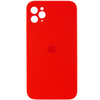 Силиконовая накладка Silicone Case Square iPhone 11 Pro Max Red