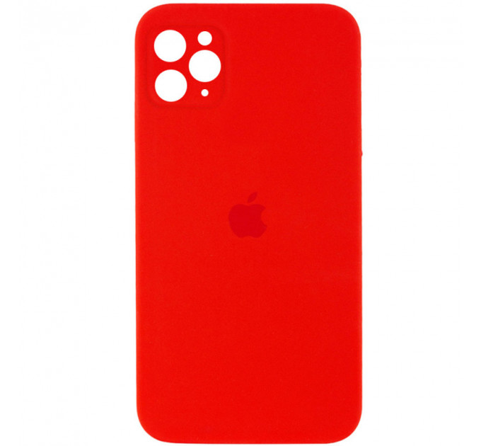 Силіконова накладка Silicone Case Square iPhone 12 Pro Max Red