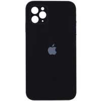 Силиконовая накладка Silicone Case Square iPhone 12 Pro Max Black