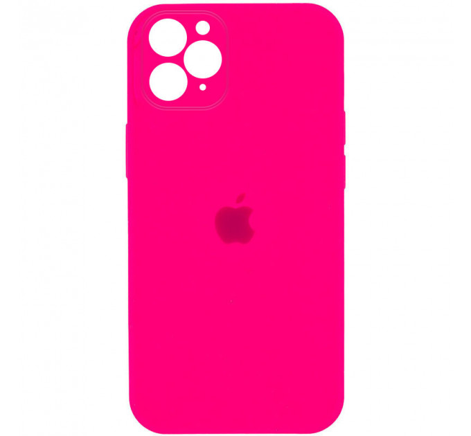Силиконовая накладка Silicone Case Square iPhone 11 Pro Max Shiny Pink
