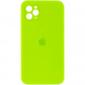 Силиконовая накладка Silicone Case Square iPhone 12 Pro Max Green