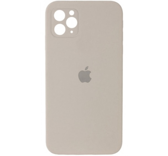 Силиконовая накладка Silicone Case Square iPhone 12 Pro Max Rock Ash