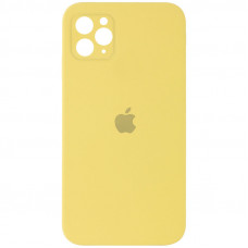 Силіконова накладка Silicone Case Square iPhone 12 Pro Max Yellow