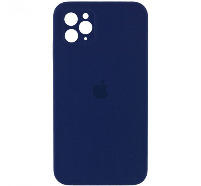 Силиконовая накладка Silicone Case Square iPhone 11 Pro Max Navy Blue