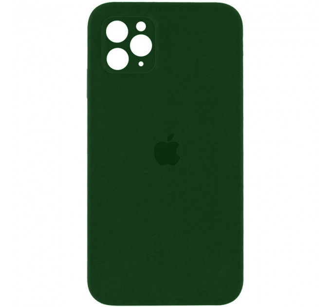 Силиконовая накладка Silicone Case Square iPhone 12 Pro Max Army Green