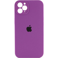 Силиконовая накладка Silicone Case Square iPhone 11 Pro Max Grape
