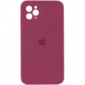 Силиконовая накладка Silicone Case Square iPhone 11 Maroon