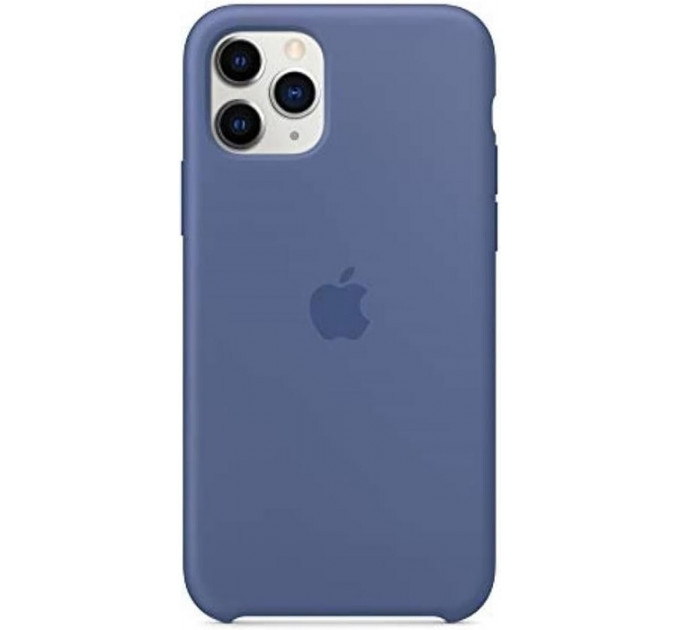 Силиконовая накладка Silicone Case 1:1 для iPhone 11 Pro Max Linen Blue