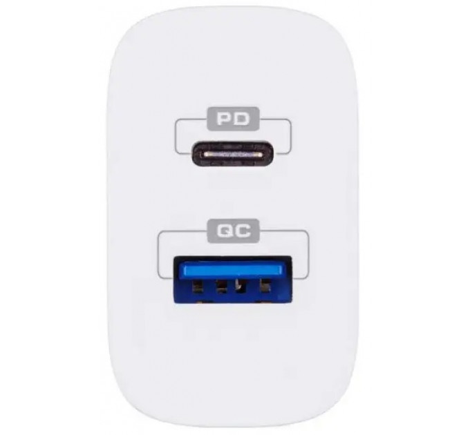Мережевий зарядний пристрій Glasscove 20W 2-PORT TYPE-C + USB TC-012APQ20